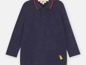 Παιδική Μακρυμάνικη Μπλούζα για Αγόρια Navy Blue Polo Dino – ΜΠΛΕ